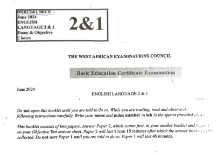 junior waec englsih